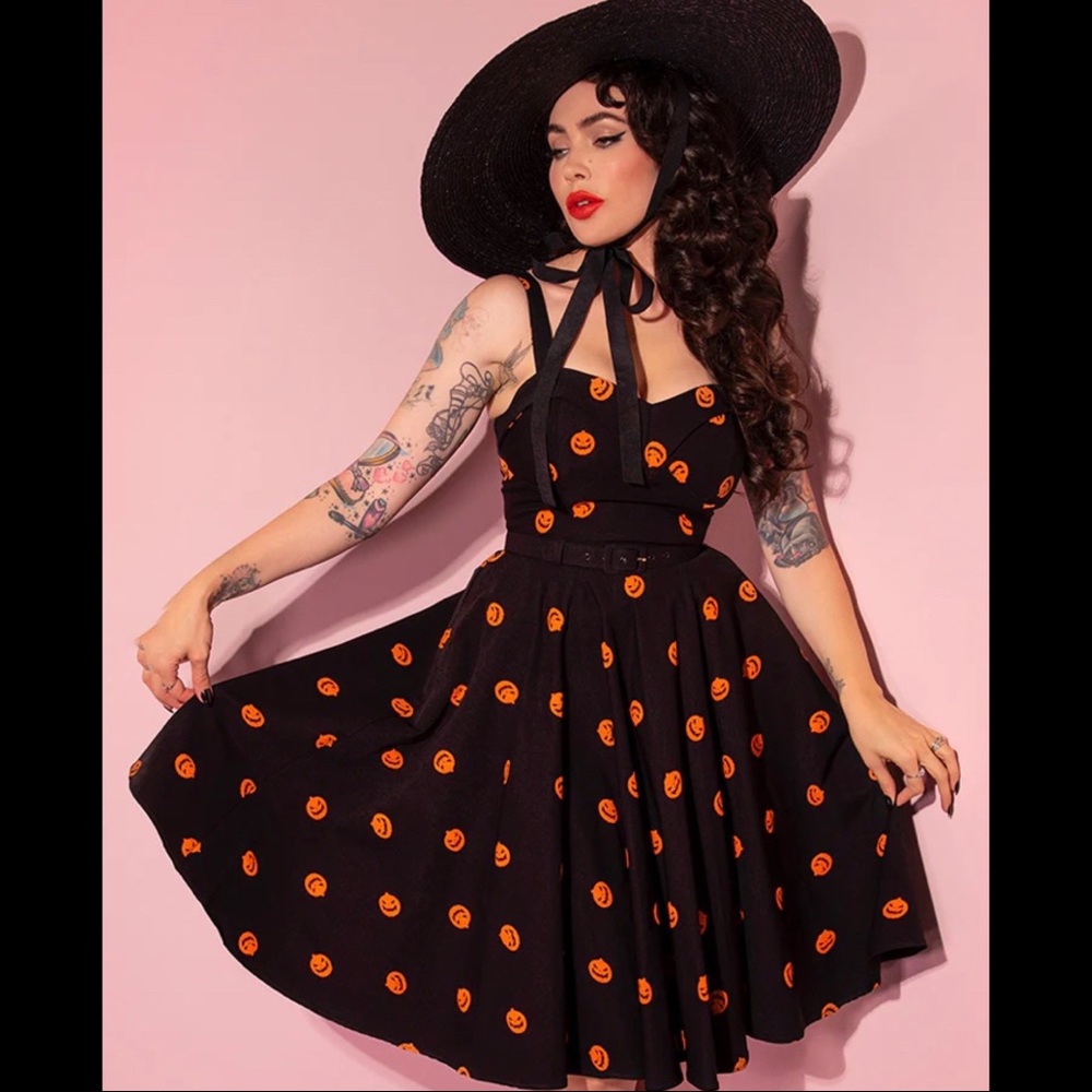 Vixen By Micheline Pitt Pumpkin King Maneater Swing Dress